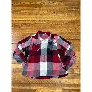 Woolrich Flannel Shirt Jacket Shacket Women's Size Large Multicolor Plaid